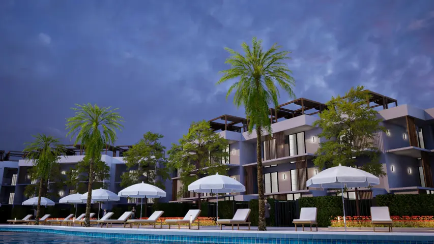 218 Second floor Building 7 main pool + 66 m2 private roof